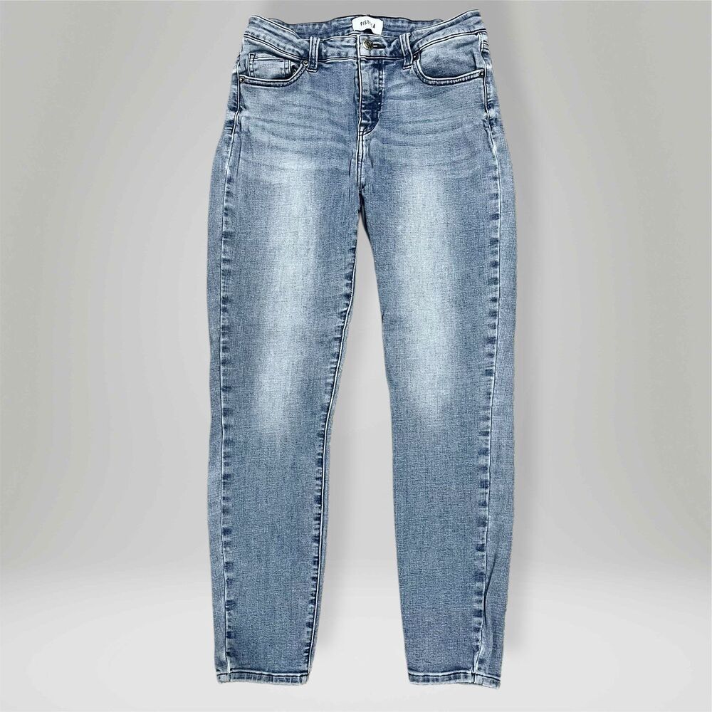 Pistola Light Wash Blue Faded Skinny Jeans Mid Rise Waist size 28
